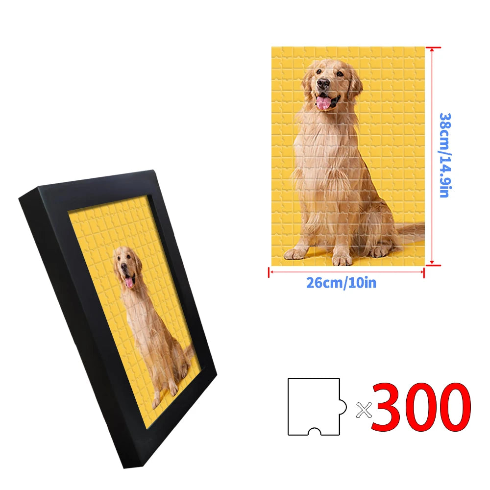 Personalized Custom Photo Puzzle with Frame — DIY Memorial Gift for Family