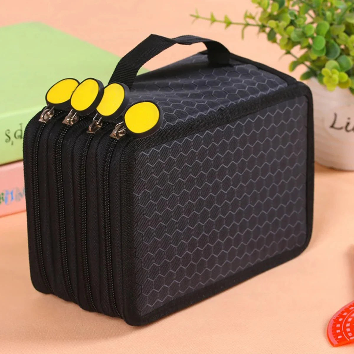 72 Holes Four Layers Pencil Case — Large Capacity Kawaii Pen Storage Bag