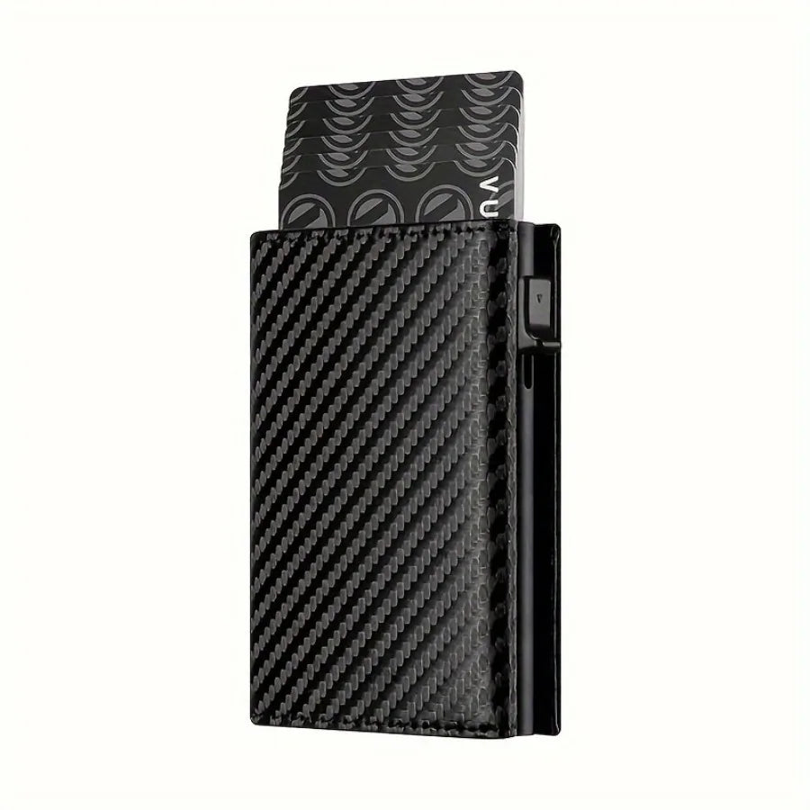 Men's Minimalist Metal Wallet with RFID Protection Slim Card Holder Money Clip
