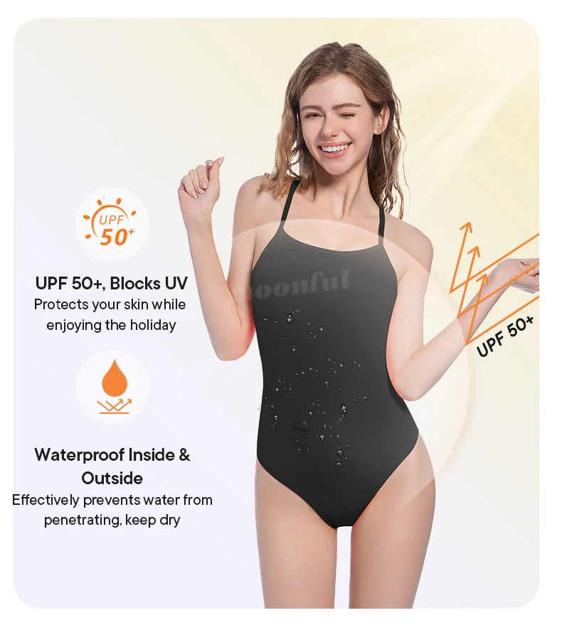 Teen Period One-Piece Swimsuit — Leak-Proof Menstrual Swimwear for Girls