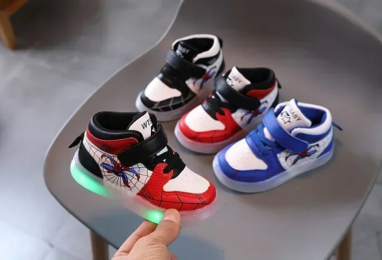 Children's Led Light Shoes Fashion   Boys Sneakers Girls Cartton Casual Shoes Breathable Kids Sport Shoes
