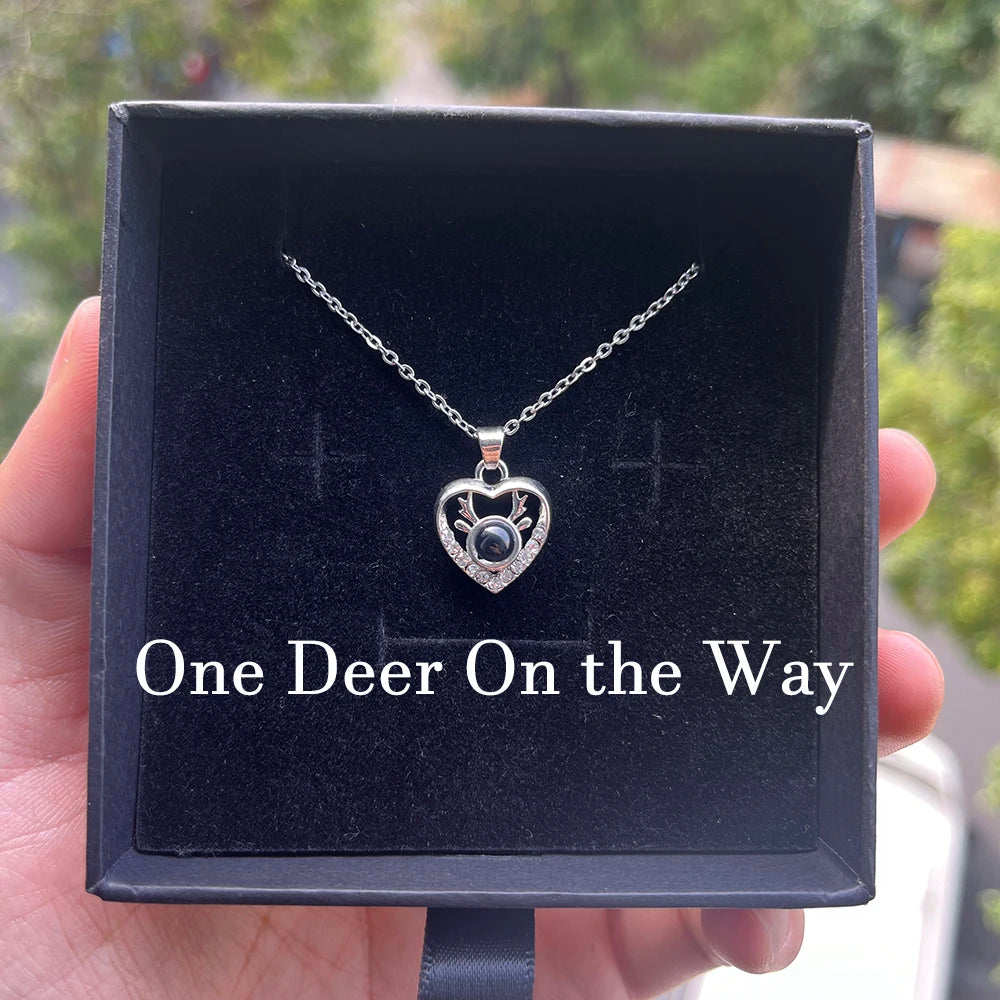 Personalized Photo Projection Necklace – Custom Heart Pendant with Your Picture Inside