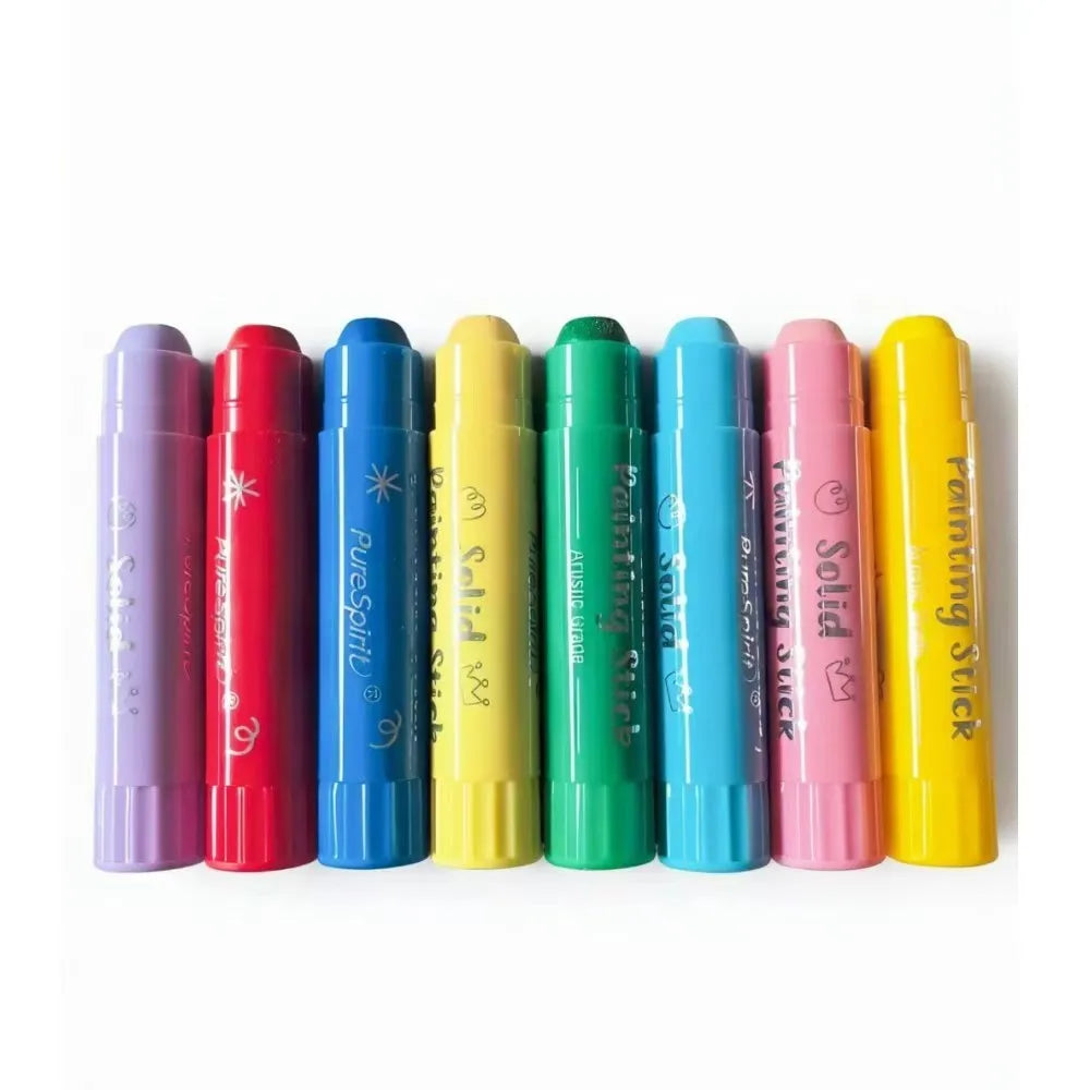 Solid Paint Sticks Set — Washable Colors for Kids & Students