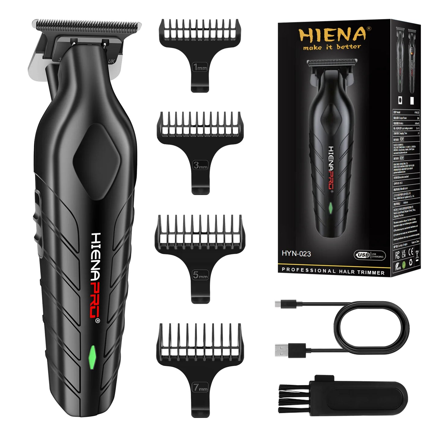 HIENA Electric Hair Trimmer & Grooming Kit — Rechargeable Multi-Purpose Clipper
