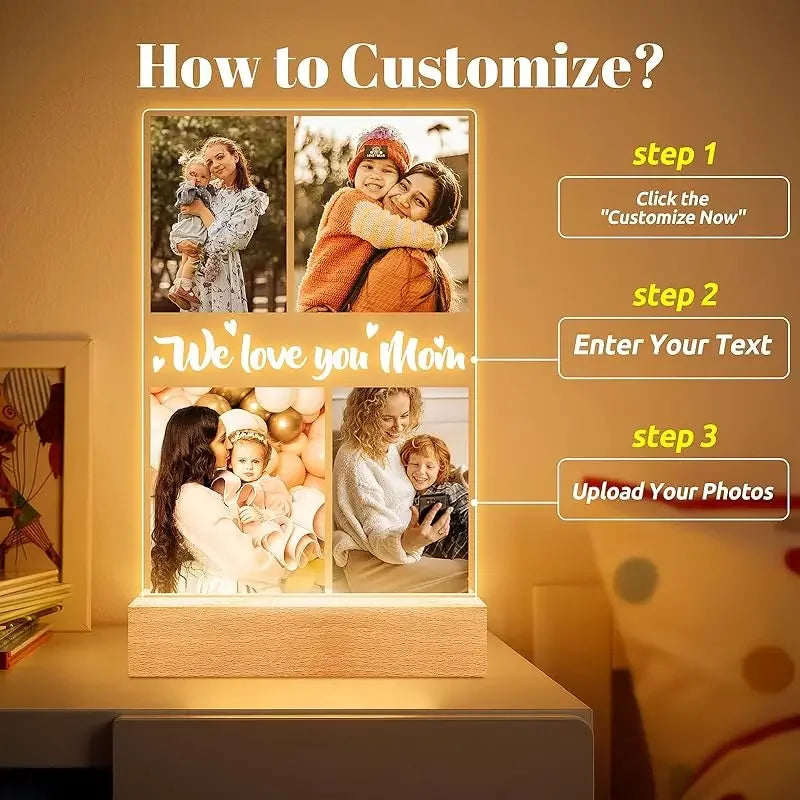 Personalized Spotify Song Plaque | Custom Acrylic Photo Frame with LED Night Light