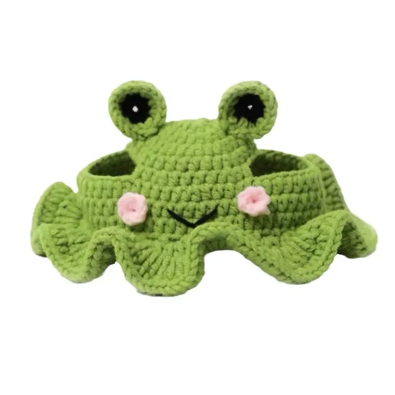 Cute Floral Pet Hat for Cats & Small Dogs