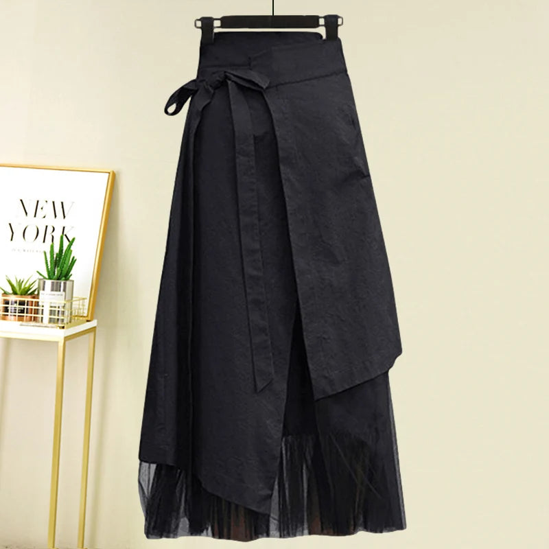 Women's Sweater & Skirt Two-Piece Set — Retro Casual Chic