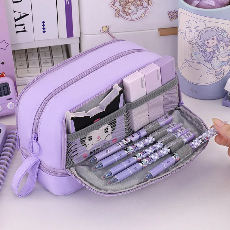 Large Capacity Pencil Case – Back to School Stationery Storage Bag