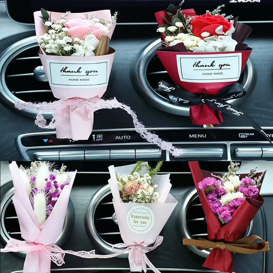 Dried Flower Car Air Freshener Vent Clip