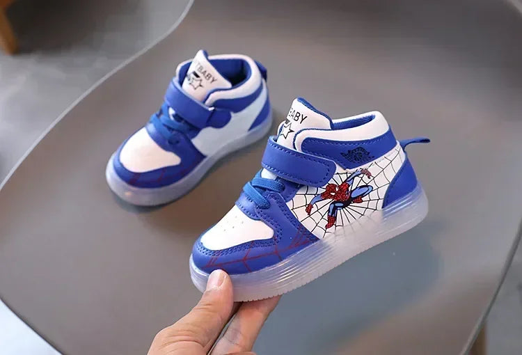 Children's Led Light Shoes Fashion   Boys Sneakers Girls Cartton Casual Shoes Breathable Kids Sport Shoes