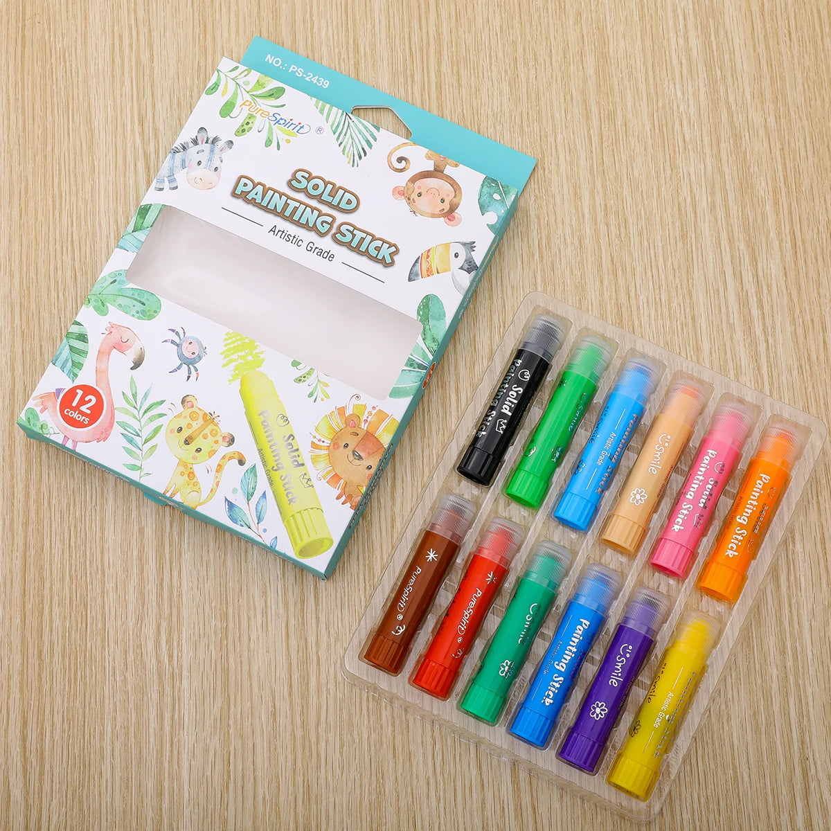Solid Paint Sticks Set — Washable Colors for Kids & Students