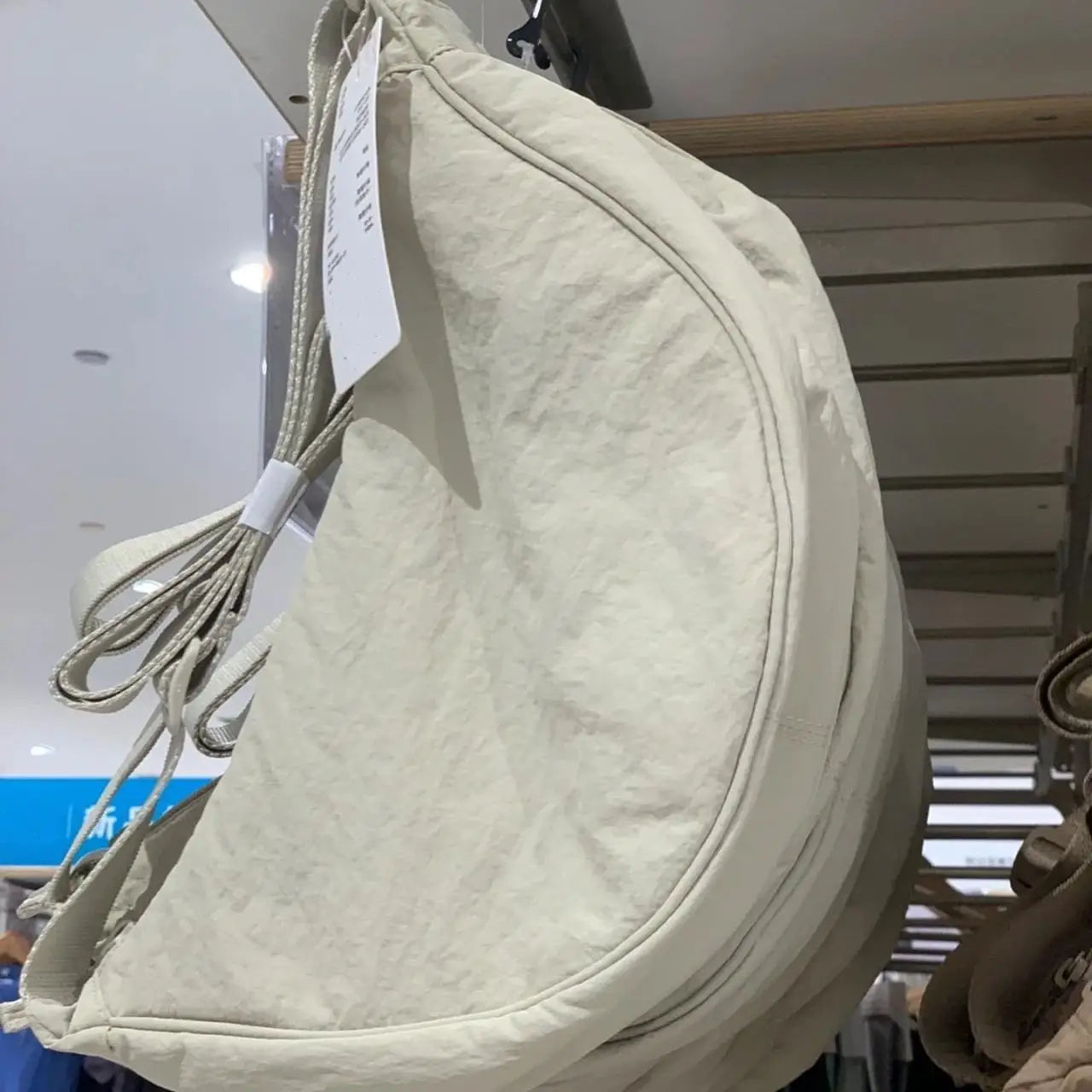 Japanese Style Dumpling Shape Adjustable Lightweight Single Shoulder Bag Underarm Bag Casual Simple Style Unisex Bag