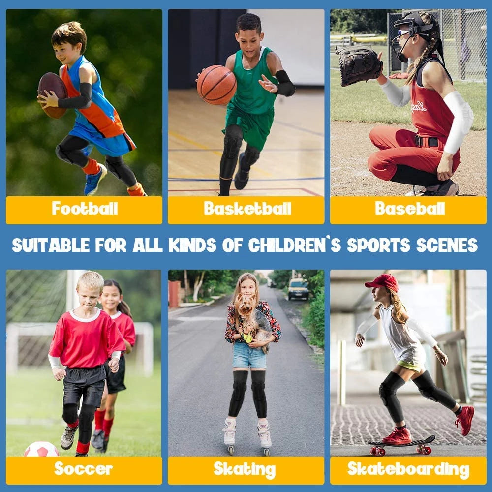 Kids Honeycomb Compression Knee & Elbow Pads – 2PCS Sports Protective Gear