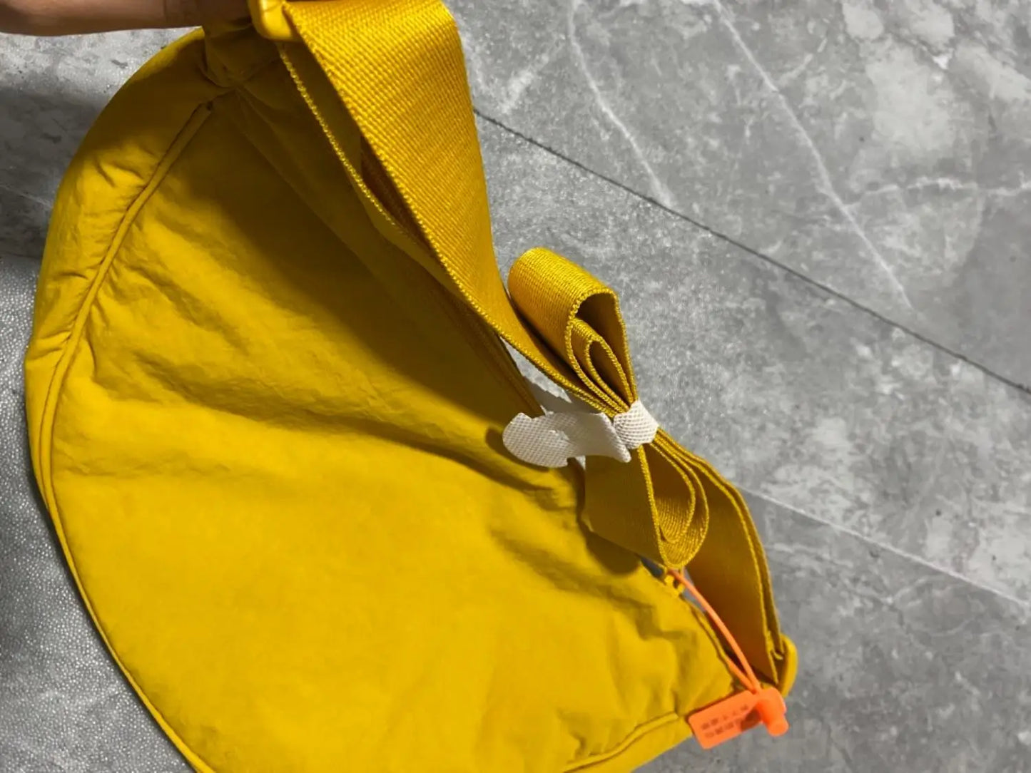 Japanese Style Dumpling Shape Adjustable Lightweight Single Shoulder Bag Underarm Bag Casual Simple Style Unisex Bag