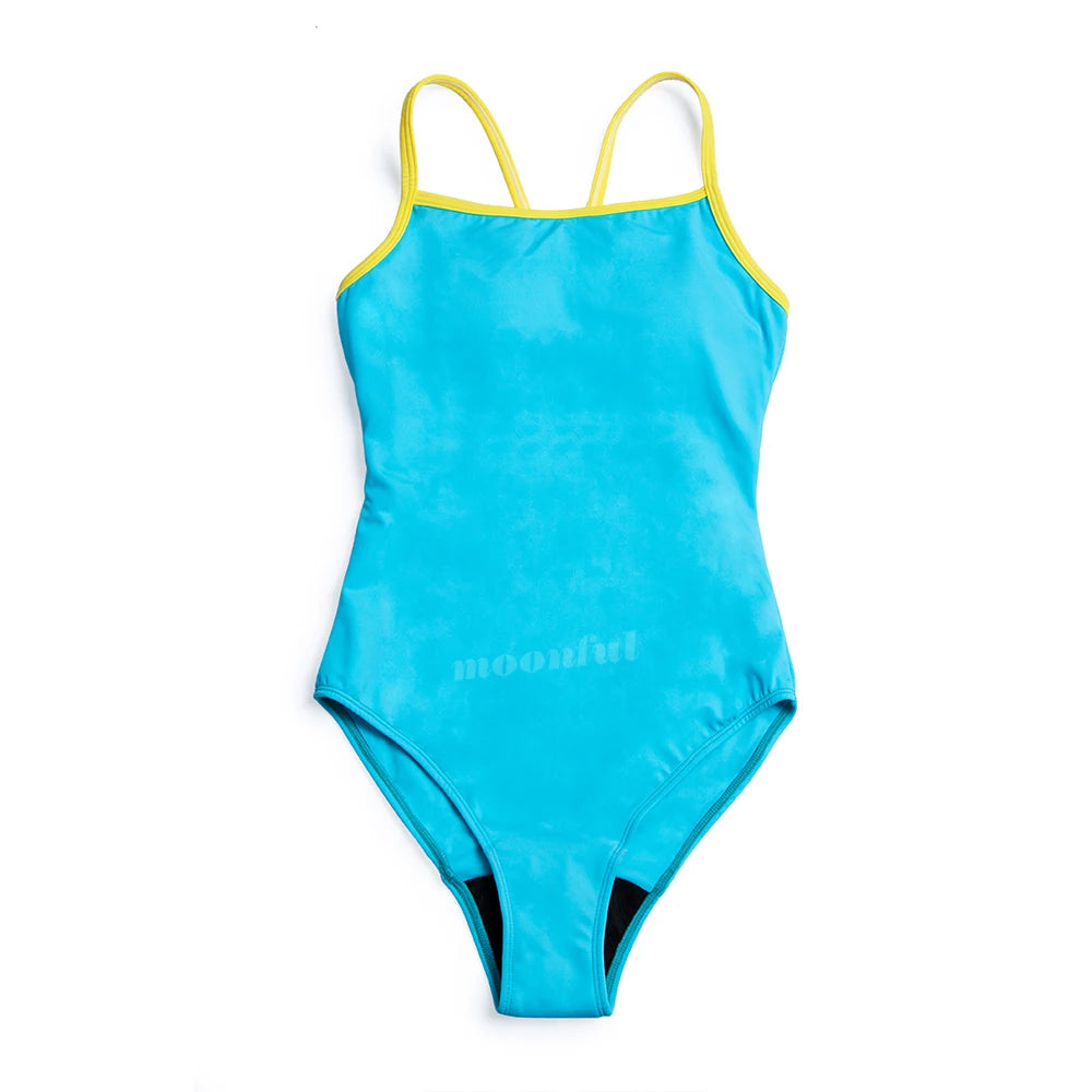 Teen Period One-Piece Swimsuit — Leak-Proof Menstrual Swimwear for Girls