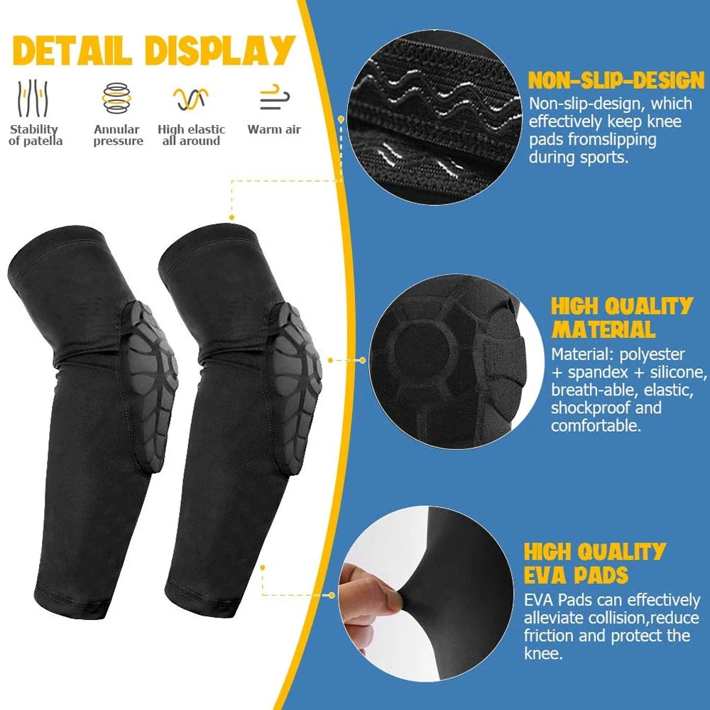 Kids Honeycomb Compression Knee & Elbow Pads – 2PCS Sports Protective Gear
