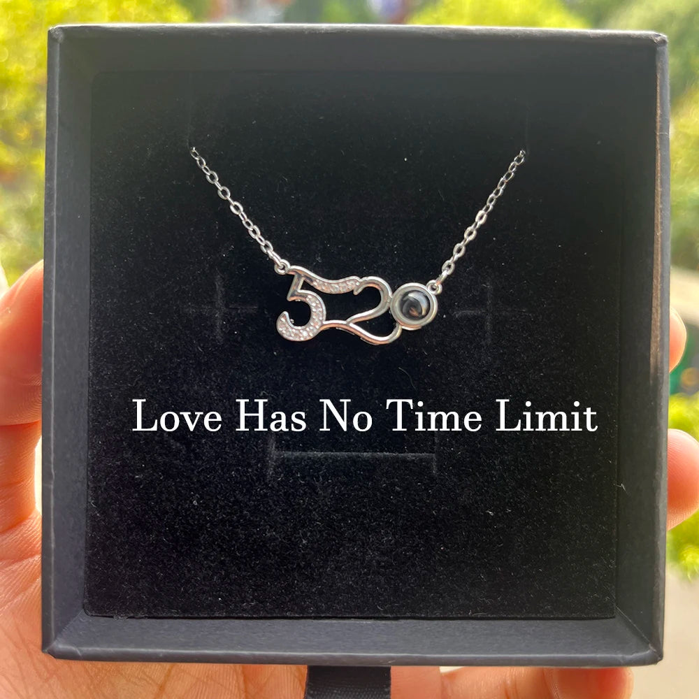 Personalized Photo Projection Necklace – Custom Heart Pendant with Your Picture Inside