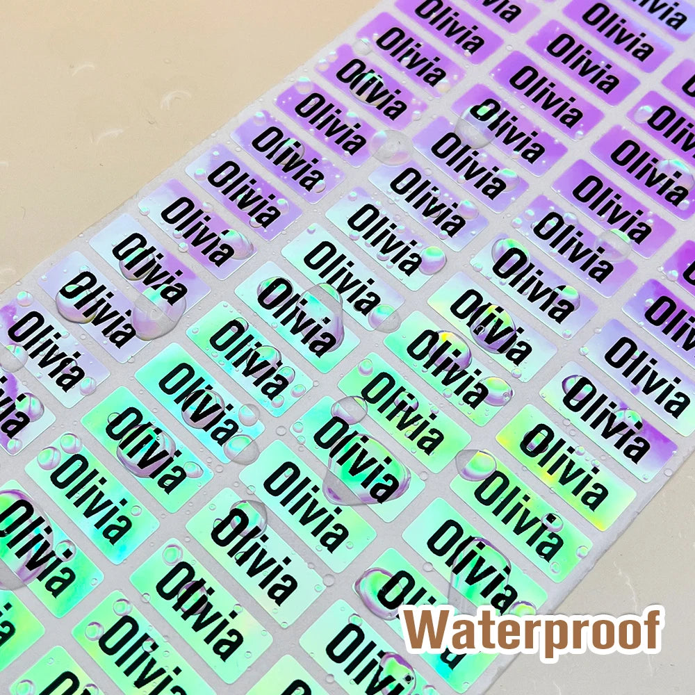 Personalized Kawaii Name Tag Stickers — Waterproof Custom Labels for Kids School & Bottles