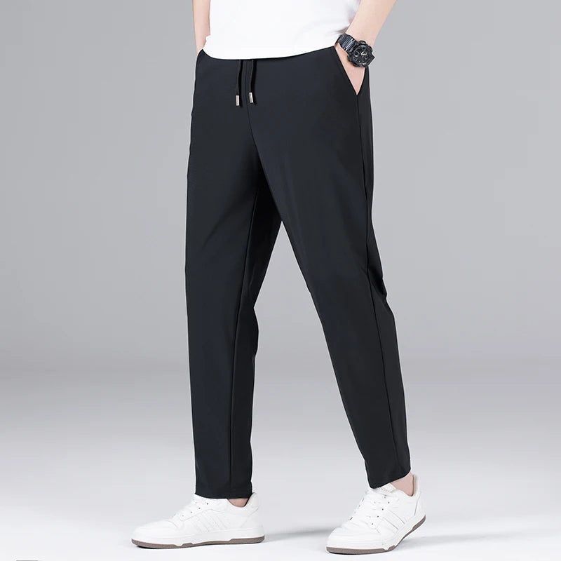 Men's Plus Size Ice Cool Casual Pants – Loose Elastic Waist Trousers (M–9XL)