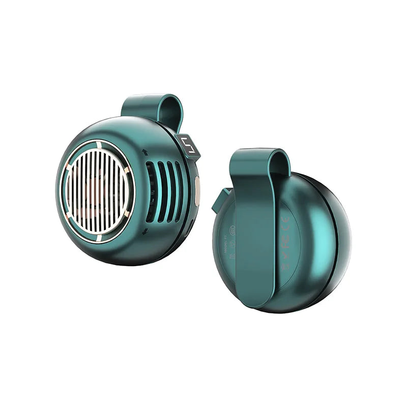Lenovo Portable Clip Fan – Mini Bladeless USB Rechargeable Wearable Cooling Fan