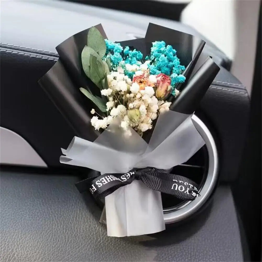 Dried Flower Car Air Vent Clip | Rhinestone Fragrance Diffuser