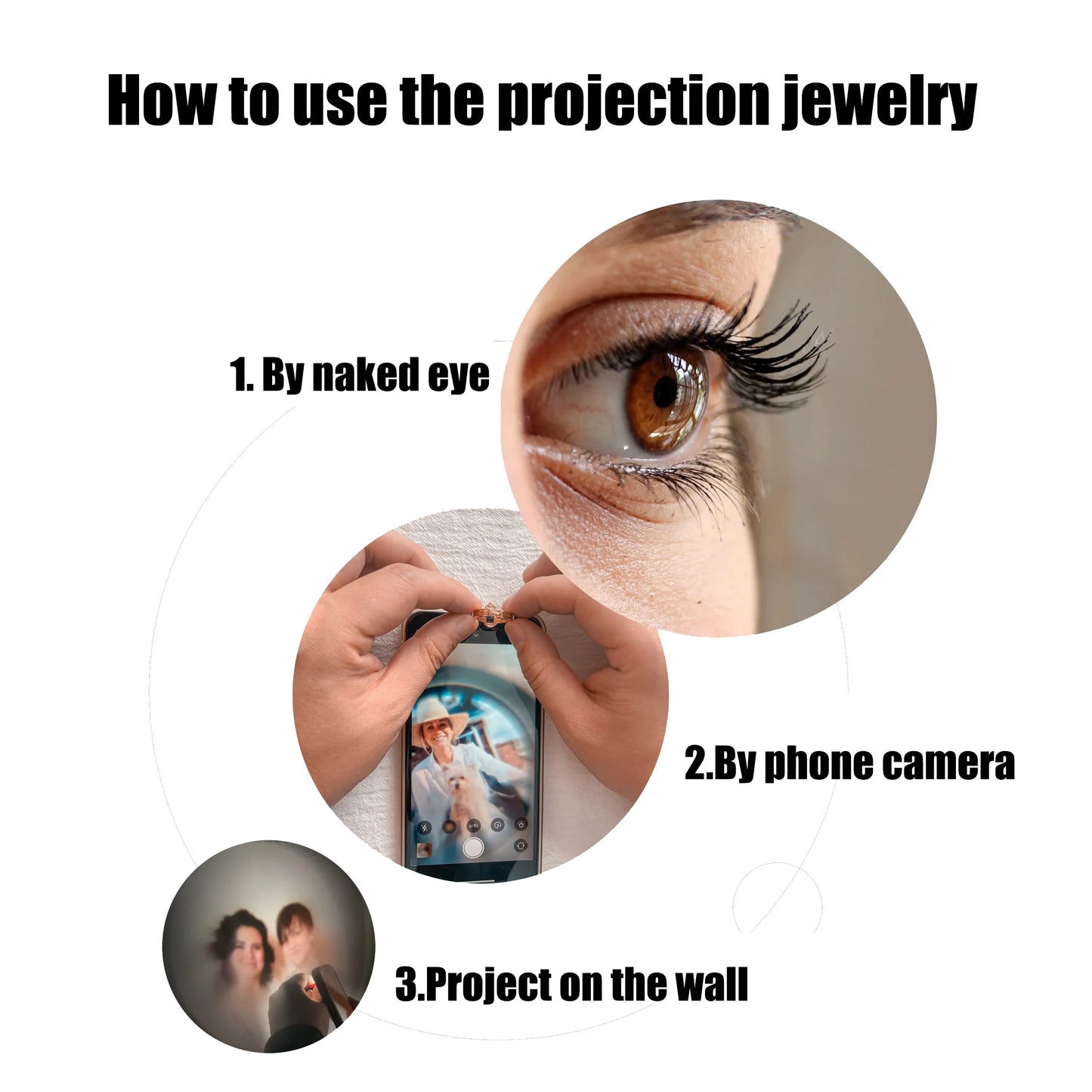 Personalized Photo Projection Necklace – Custom Heart Pendant with Your Picture Inside
