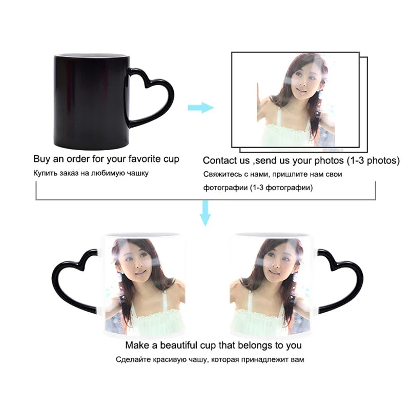 Personalized Magic Color-Changing Mug — Custom Photo, Logo & Text