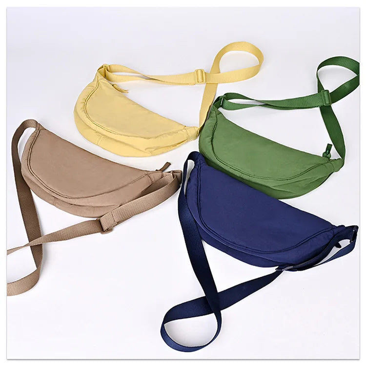 Nylon Hobos Women's Shoulder Dumpling Bag Large Capacity Travel Crossbody Half Moon Bags Outdoor Phone Pouch Handbags Wholesale