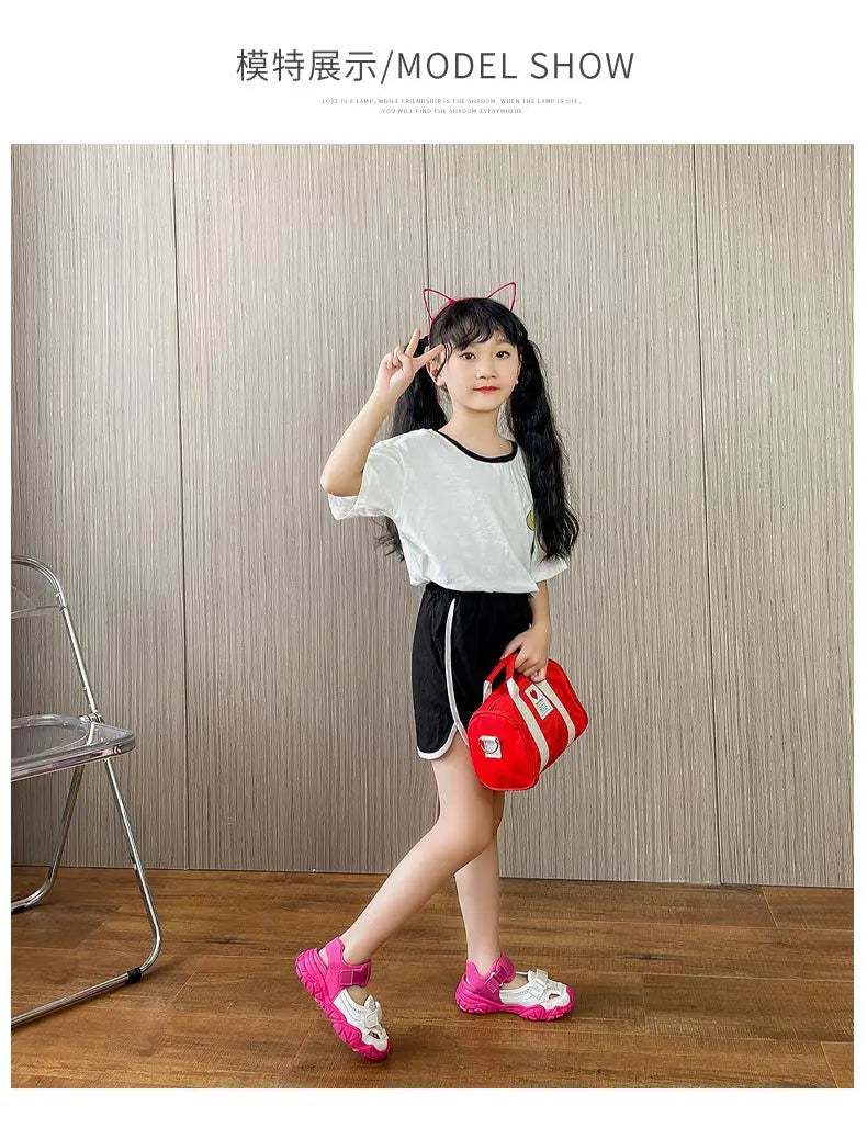 Children Sport Sandals for Girls Mesh Breathable Boys Sneaker Casual Beach Shoes Fashion Hollow Out Non-slip Flat Tenis Feminino