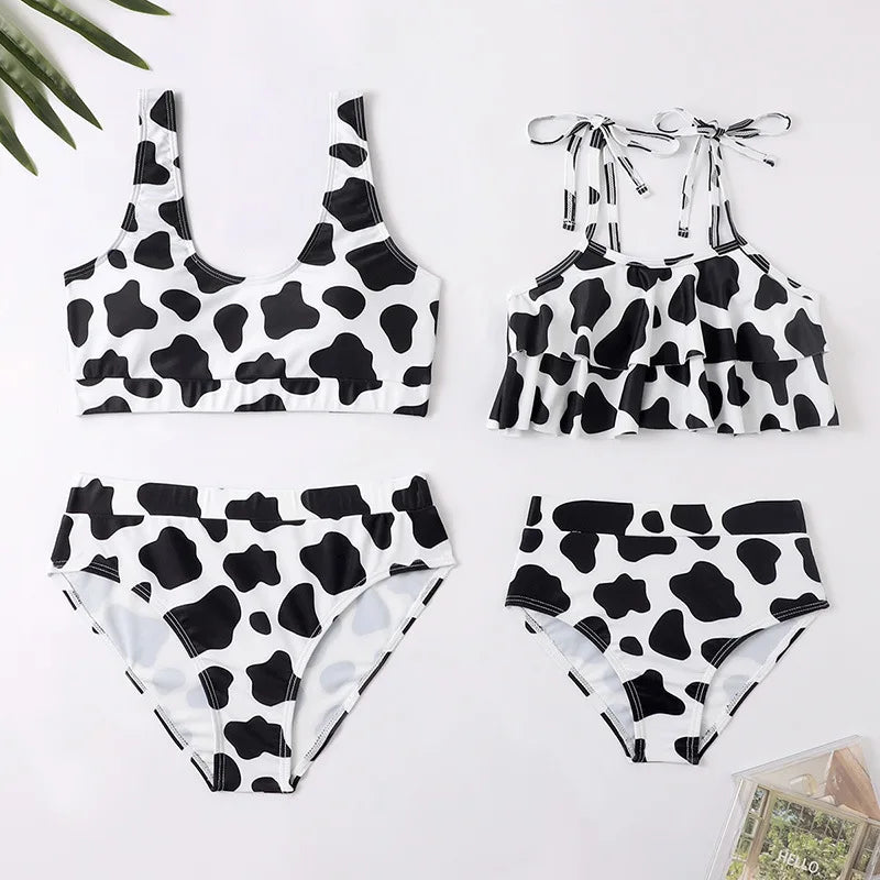 Family Matching Swimsuit — Mom & Daughter Tie-Dye Bikini Set