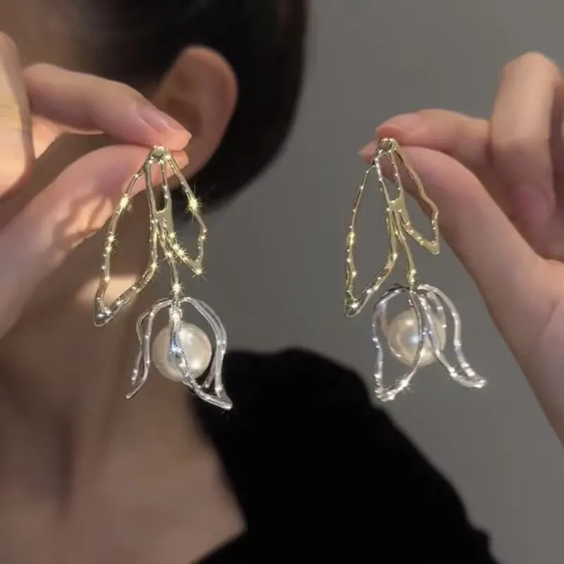 Fashion Luxury Geometric Dangle Drop Earrings for Women Wedding Party Jewelry Accessories Gorgeous Cubic Zirconia Bridal Brincos