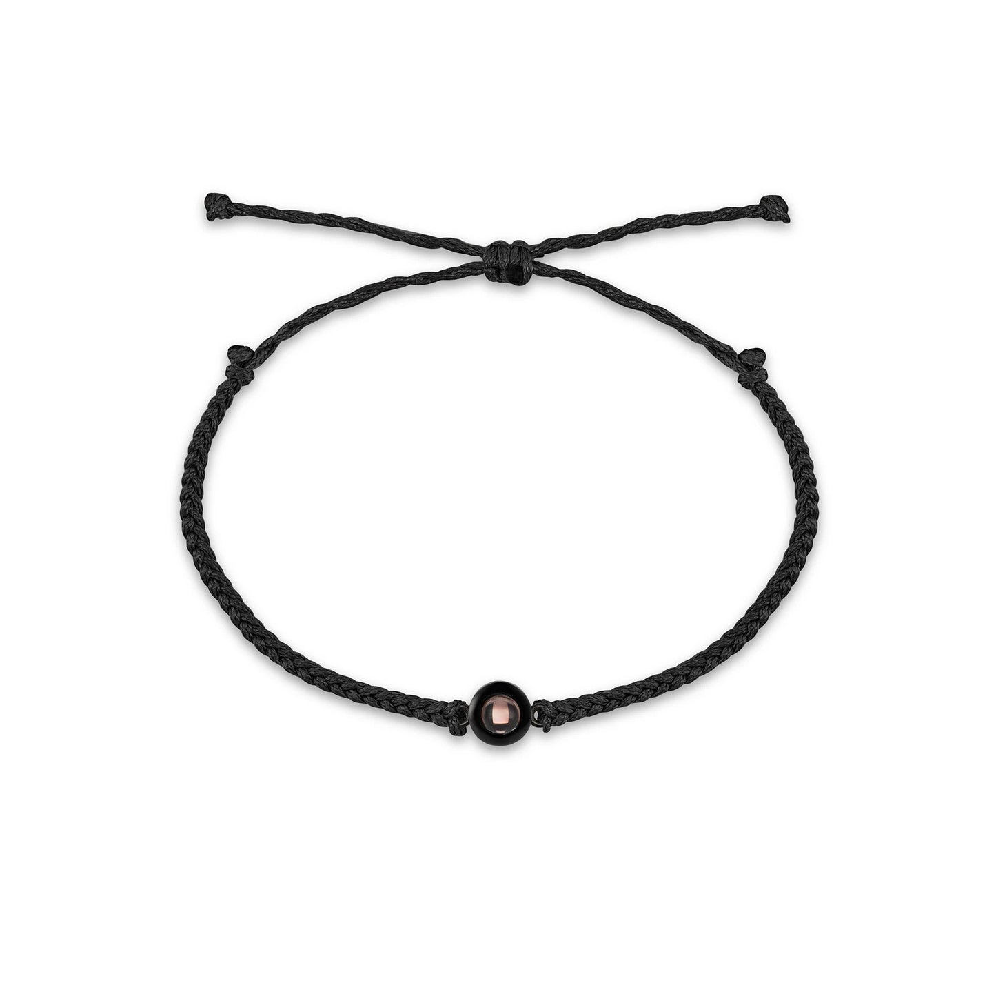 Personalized Circle Photo Projection Bracelet — Custom Memory Jewelry