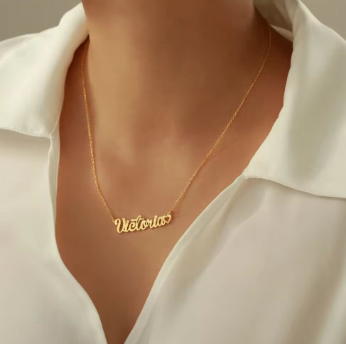 Collar Personalizado de Acero Inoxidable con Nombre
