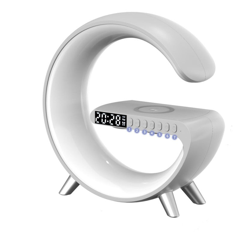 Smart LED Atmosphere Lamp with Wireless Charger & Bluetooth Speaker – US Plug
