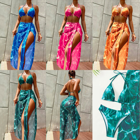 Split Three-piece Bikini Swimsuit For Women