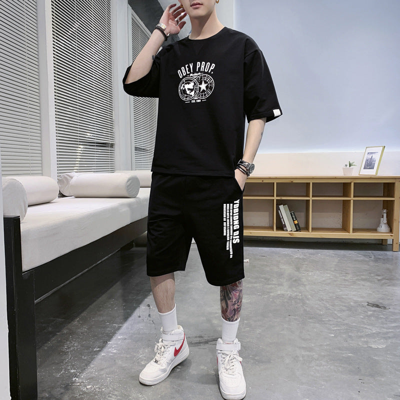Summer Sportswear Men's T-shirt Suit