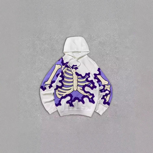 Amerikanischer Retro 3D Digitaldruck Trendiger Kapuzenpullover