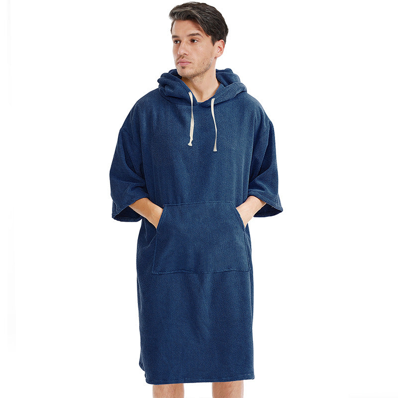 Thickened Microfiber Hooded Hooded Bath Towel Quick-drying Cloak