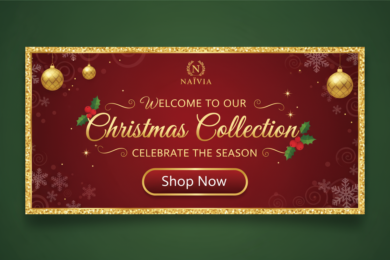 Christmas Welcome Banner with Button - Naïvia