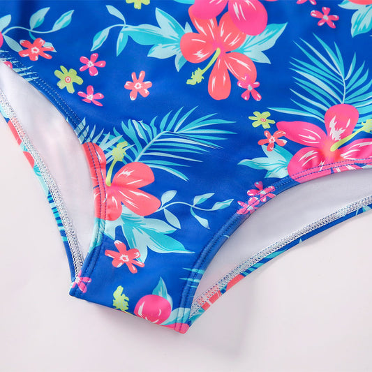 Girl's Long-sleeve One-piece Swimming Suit