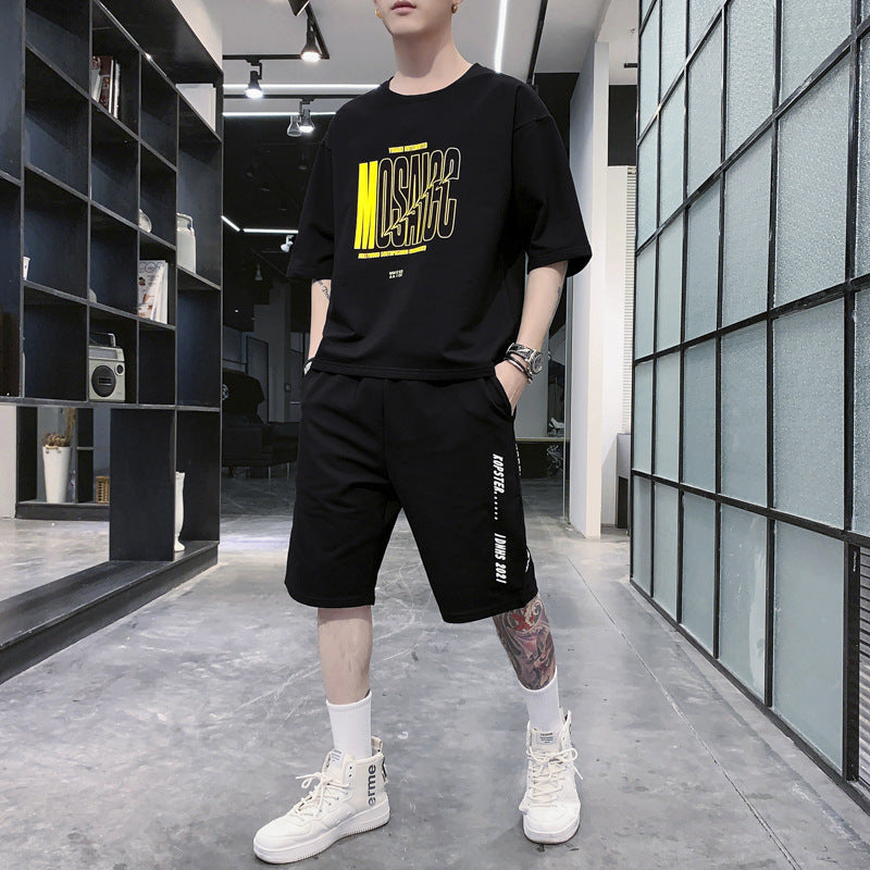 Summer Sportswear Men's T-shirt Suit