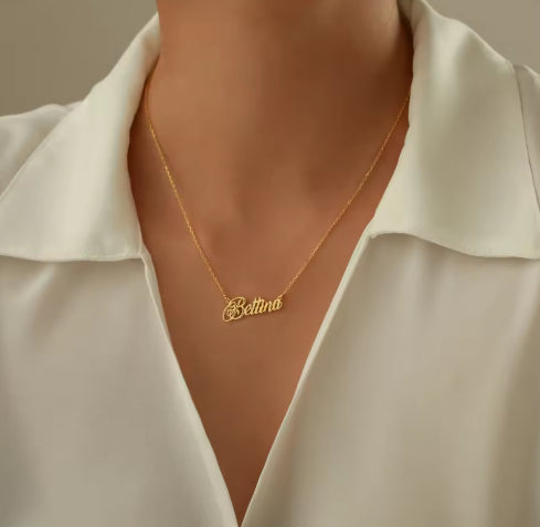 Collar Personalizado de Acero Inoxidable con Nombre