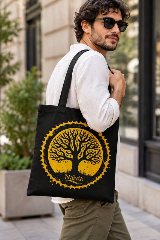 Durable Canvas Lined Tote Bag with Inside Pocket