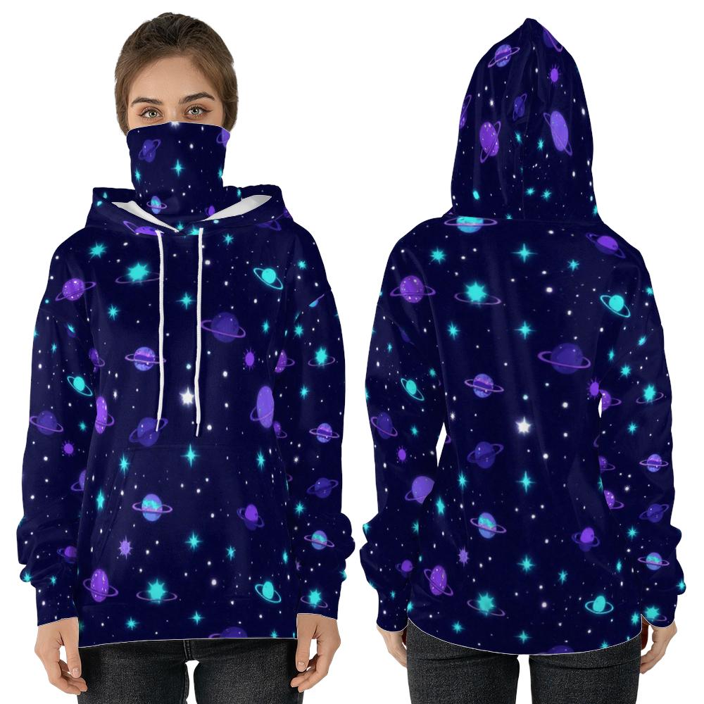 All-over Print Gaiter Hoodie (Lightweight)