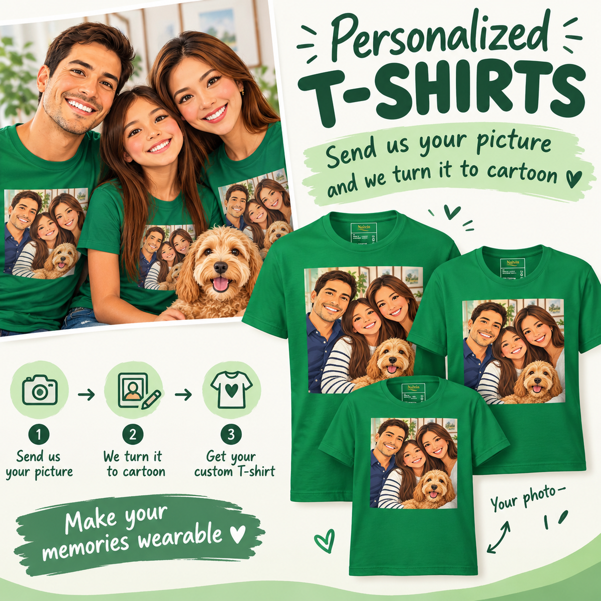 Personalized Unisex T-Shirt – Custom Photo, Name or Text Tee