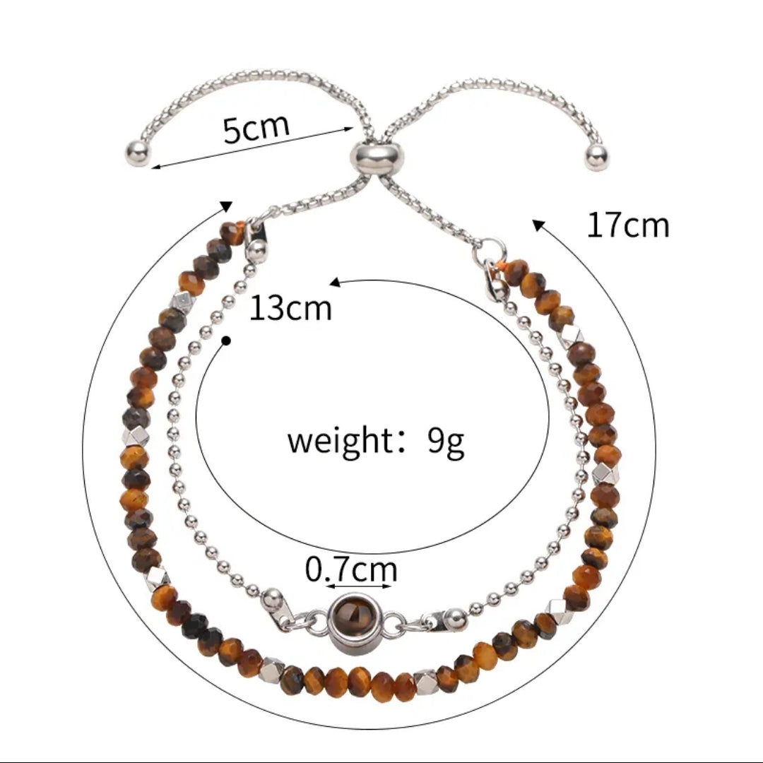 Personalized Crystal Photo Projection Bracelet