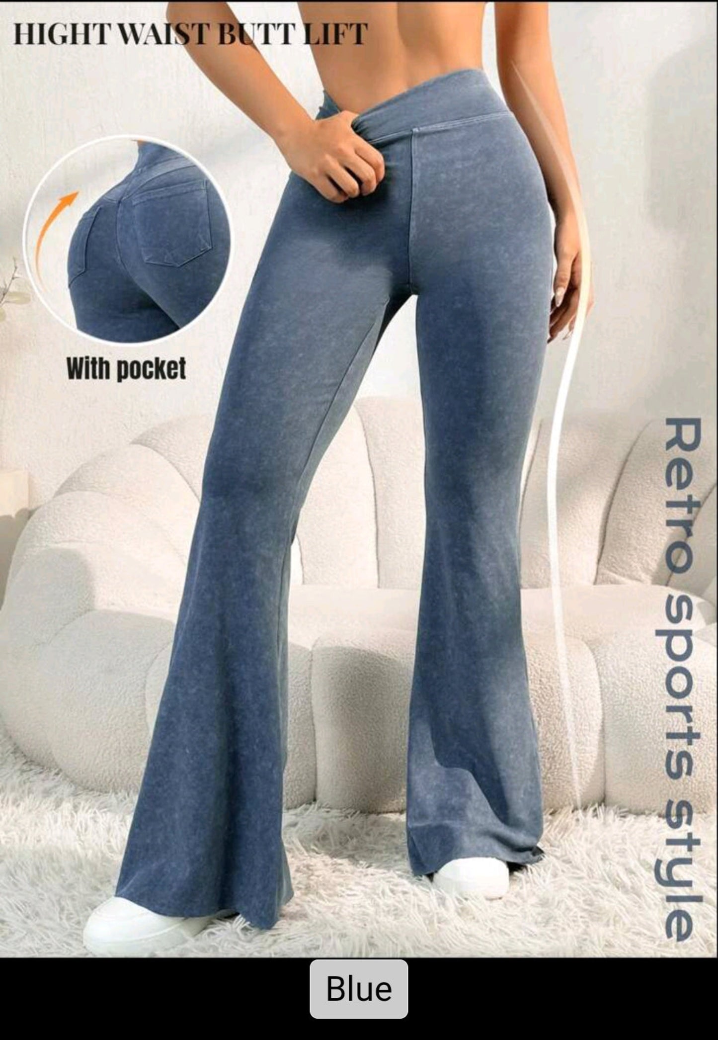 Women's High Waist Butt Lift Flare Pants