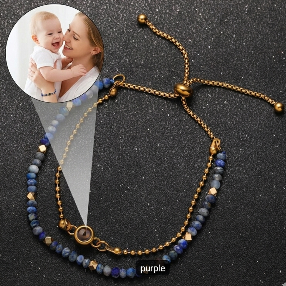 Personalized Crystal Photo Projection Bracelet