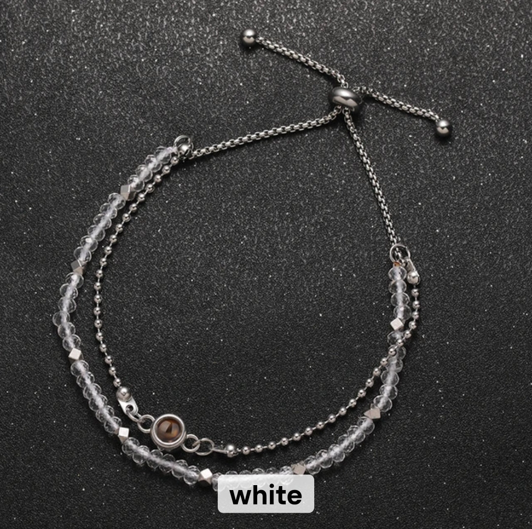Personalized Crystal Photo Projection Bracelet