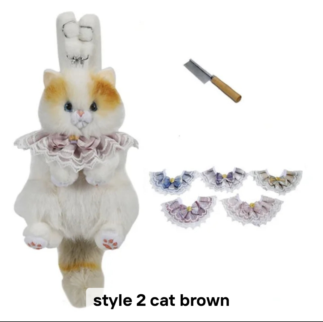 Cute Simulation Ragdoll Cat Backpack — Plush Soothing Doll
